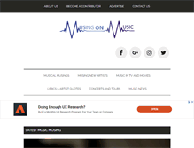 Tablet Screenshot of musingonmusic.com